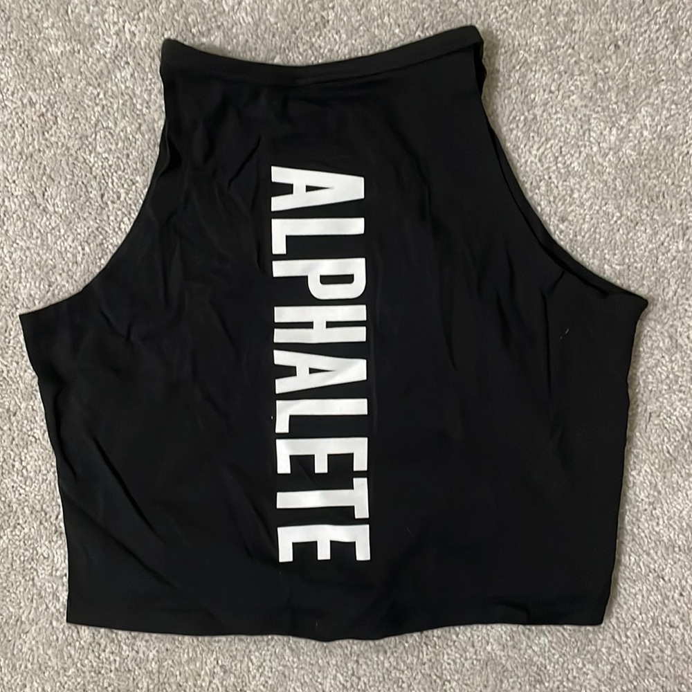 Alphalete crop muscle tank with front tie